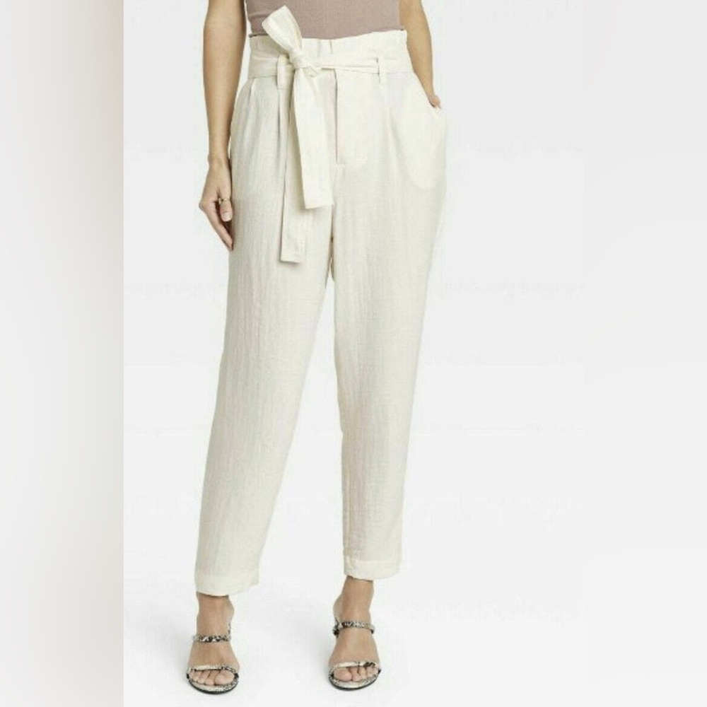 A New Day Women's High-Rise Ankle Pants Cream NWT